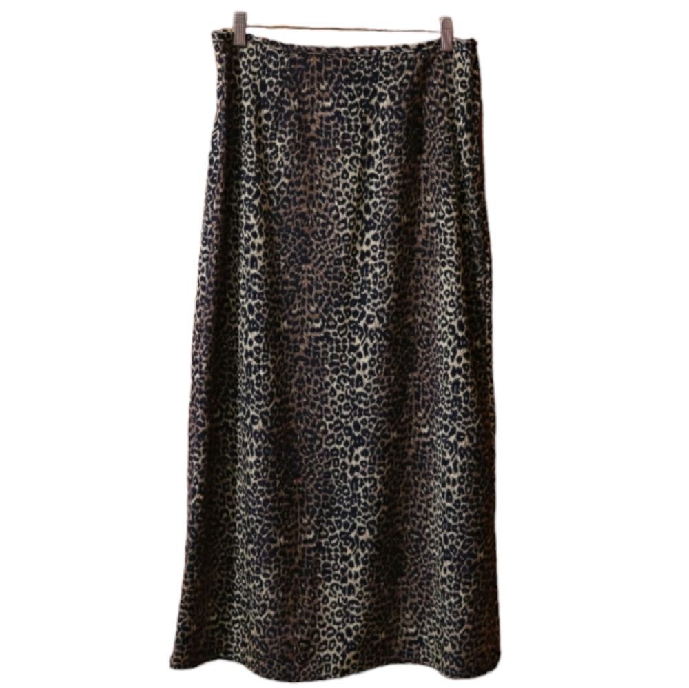 Innocence Vintage Leopard Animal Print Midi Skirt 9 Y2k 90s Skirt
